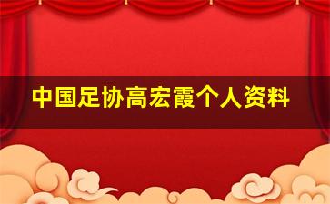 中国足协高宏霞个人资料