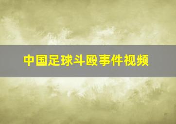 中国足球斗殴事件视频