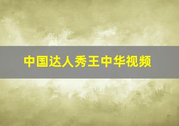 中国达人秀王中华视频