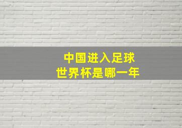 中国进入足球世界杯是哪一年