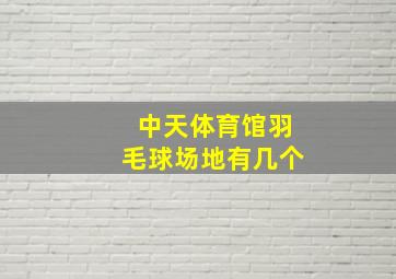 中天体育馆羽毛球场地有几个