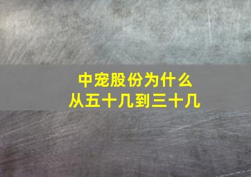 中宠股份为什么从五十几到三十几