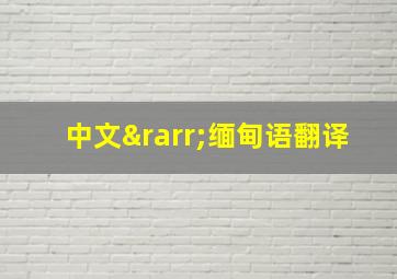 中文→缅甸语翻译