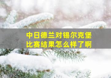 中日德兰对锡尔克堡比赛结果怎么样了啊