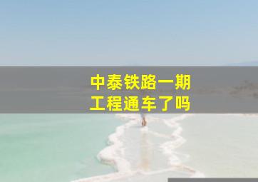 中泰铁路一期工程通车了吗