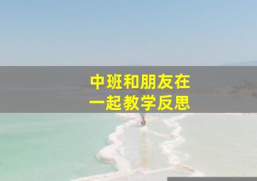 中班和朋友在一起教学反思