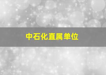 中石化直属单位