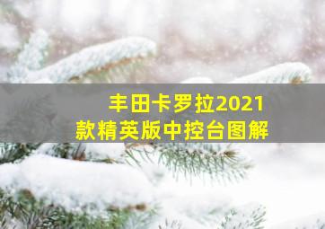 丰田卡罗拉2021款精英版中控台图解