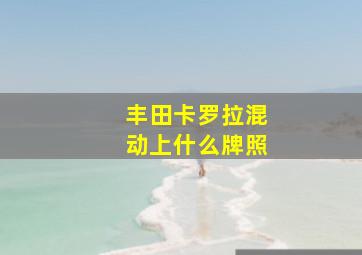 丰田卡罗拉混动上什么牌照