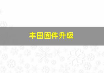 丰田固件升级