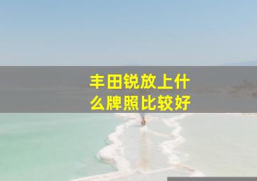 丰田锐放上什么牌照比较好