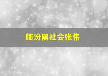 临汾黑社会张伟