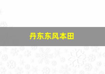 丹东东风本田