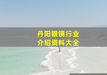 丹阳眼镜行业介绍资料大全