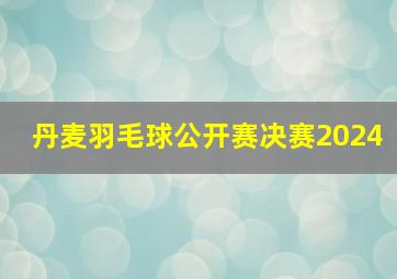 丹麦羽毛球公开赛决赛2024