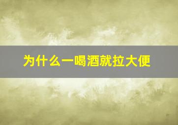 为什么一喝酒就拉大便