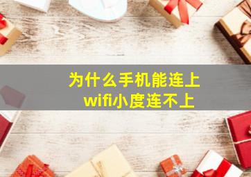 为什么手机能连上wifi小度连不上