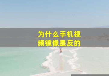 为什么手机视频镜像是反的