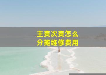 主责次责怎么分摊维修费用