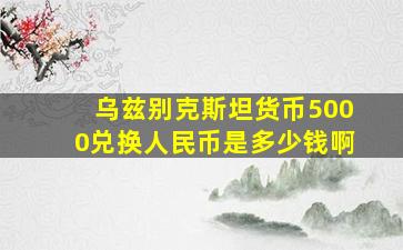 乌兹别克斯坦货币5000兑换人民币是多少钱啊