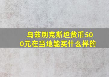 乌兹别克斯坦货币500元在当地能买什么样的