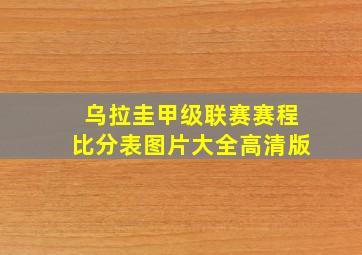 乌拉圭甲级联赛赛程比分表图片大全高清版