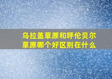 乌拉盖草原和呼伦贝尔草原哪个好区别在什么