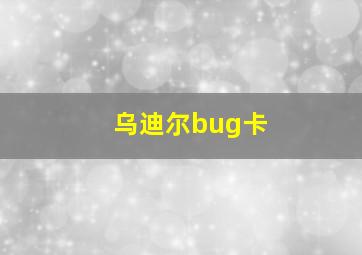 乌迪尔bug卡