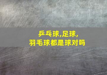 乒乓球,足球,羽毛球都是球对吗