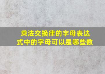 乘法交换律的字母表达式中的字母可以是哪些数