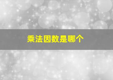 乘法因数是哪个