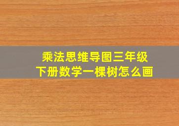 乘法思维导图三年级下册数学一棵树怎么画