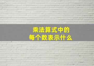 乘法算式中的每个数表示什么