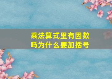 乘法算式里有因数吗为什么要加括号