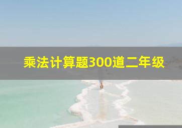 乘法计算题300道二年级