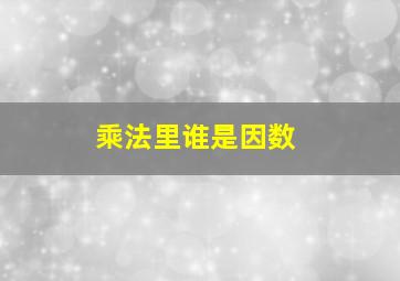 乘法里谁是因数