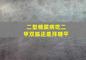 二型糖尿病吃二甲双胍还是拜糖平