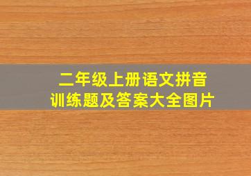 二年级上册语文拼音训练题及答案大全图片