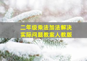 二年级乘法加法解决实际问题教案人教版