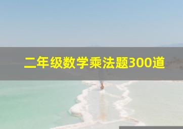 二年级数学乘法题300道