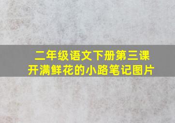 二年级语文下册第三课开满鲜花的小路笔记图片