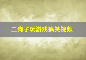 二狗子玩游戏搞笑视频