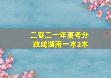 二零二一年高考分数线湖南一本2本