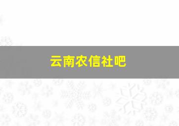 云南农信社吧