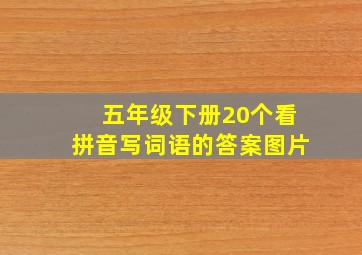 五年级下册20个看拼音写词语的答案图片