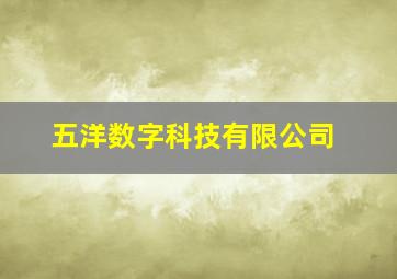 五洋数字科技有限公司