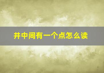 井中间有一个点怎么读