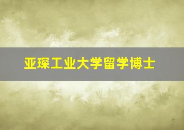 亚琛工业大学留学博士