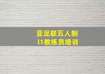 亚足联五人制l1教练员培训