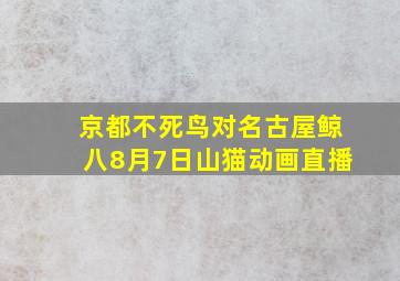 京都不死鸟对名古屋鲸八8月7日山猫动画直播